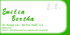 emilia bertha business card